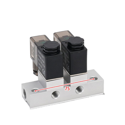 1-Inlet-2-Outlet 2V025-06-2F Manifold de válvula solenoide e 2V025-06-3F 1-Inlet-3-Outlet DC12V/24V AC110V/220V
