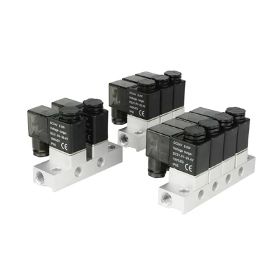 1-Inlet-8-Outlet 2V025-06-8F Válvula solenoide Manifold e 2V025-06-10F 1-Inlet-10-Outlet FKM Seal Ring Multi-position Air Intake Valve