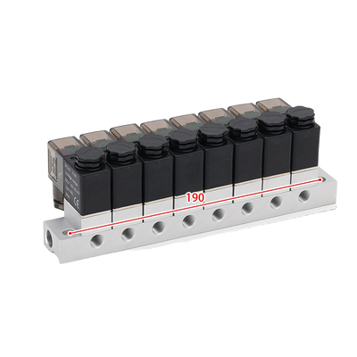 1-Inlet-8-Outlet 2V025-06-8F Válvula solenoide Manifold e 2V025-06-10F 1-Inlet-10-Outlet FKM Seal Ring Multi-position Air Intake Valve