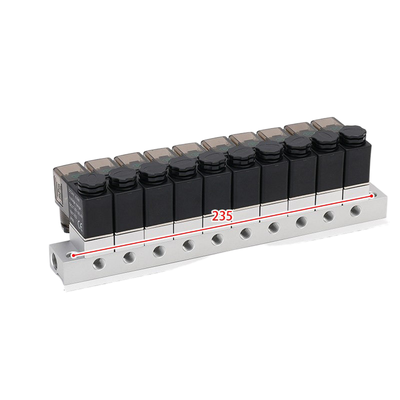 1-Inlet-8-Outlet 2V025-06-8F Válvula solenoide Manifold e 2V025-06-10F 1-Inlet-10-Outlet FKM Seal Ring Multi-position Air Intake Valve