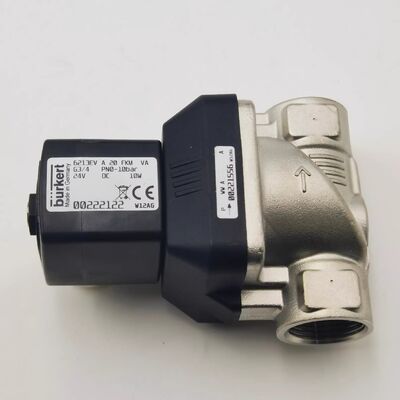 00221968 00221969 00221970 Burkert válvula de solenoide tipo G1/2 tipo de aço inoxidável normalmente fechada