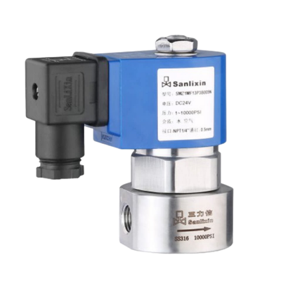 2 vias NC H4S005B01-AC-220 aço inoxidável 316 1/8' Port Size 220VAC válvula de solenoide de alta pressão