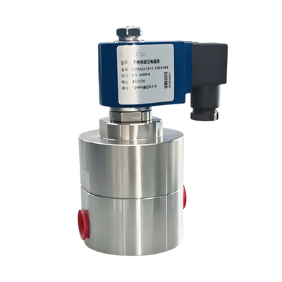 H3S10B03 PEEK Material de vedação válvula de solenoide pneumática 10 mm tamanho do orifício 2 Way normalmente fechado corpo de aço inoxidável 3/8 porte tamanho
