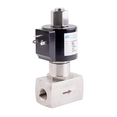8.7BAS080B01 válvula solenoide pneumática de 2/2, com material de carroceria de aço inoxidável 304 e portão de 1/8"