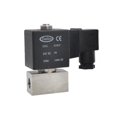 2 vias normalmente fechadas válvula de solenoide pneumática PTFE Material de vedação 25mm Tamanho do orificio 1 "Tamanho do portão Pressão 6 a 120 bar 24VAC
