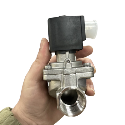 Válvula Solenoide Burkert para Processos de Alta Temperatura de Serviço Pesado 00323986 00323987 00323988 00323989 Tipo 6281 2/2 NF Acionamento Manual Servo Assistido Orifício de Fluxo 40.0 Vedação FKM