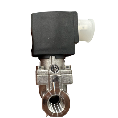 Valva de controle de solenoide industrial de alto fluxo Burkert 6281 G1 2/2 NC Corpo de aço inoxidável EPDM resistente ao desgaste Selo de fluxo de 25 mm Orifício de fluxo 8W Bobina DC24V AC24V AC220V Selecionável 00222019 00222020 00222021