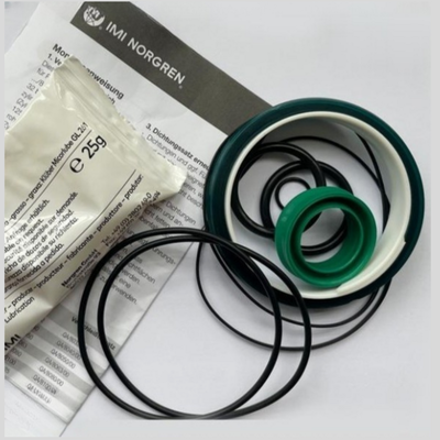 Norgren Kit de vedação de cilindro pneumático industrial QA/8040/00 Peças de vedação resistentes ao desgaste adequadas para cilindro de furo de 40 mm Reduzir o tempo de inatividade do equipamento de montagem automatizada