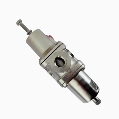 NORGREN B38P‑244‑B1MA B38P‑344‑B1MA Regulador‑Filtro de Aço Inoxidável Dreno Manual com Rosca PTF Elemento de 5μm‑25μm em Conformidade com NACE para Sistemas de Preparo de Ar Comprimido Marítimos‑Offshore Corrosivos