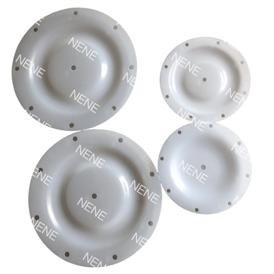 Diâmetro externo de 125 mm Sem buraco Branco Componente de diafragma operado pelo ar