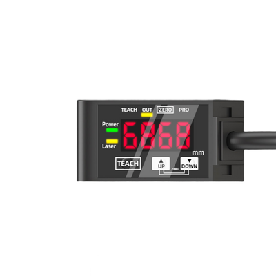 Detector de Deslocamento a Laser Vermelho Visível HG-C1200 0,05% Fs Por Grau C Estabilidade de Temperatura Modo Selecionável Luz Ligada Escuro Ligado Para Teste de Posição Industrial