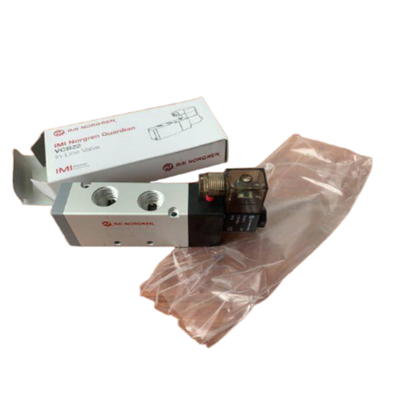 Válvula Solenoide NORGREN VCB22D517A-AD213L de Alto Fluxo 3350 L/min G1/2 24VDC 5/2 Retorno por Mola Válvula de Gaveta Pneumática Corpo de Alumínio IP65