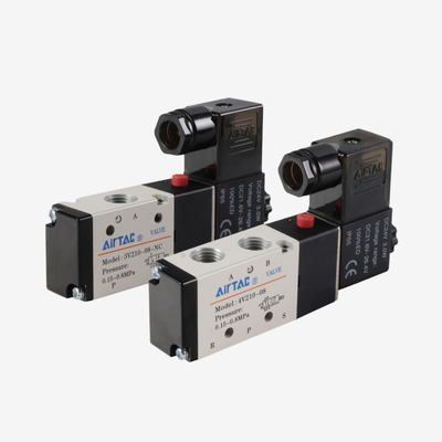Bobina Solenoide Airtac AC220V DC24V Bobina de Reposição Separada Para Válvula Solenoide Pneumática Série 4V Isolamento Classe F Conector Din Ampla Tolerância de Tensão