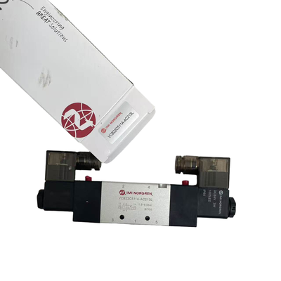 Válvula Solenoide de Travamento Duplo G3/8 NORGREN VCB22C511A-AC213L 24VDC Válvula Direcional Pneumática 5/2 para Sistema de Esteira 1800 L/min Vazão