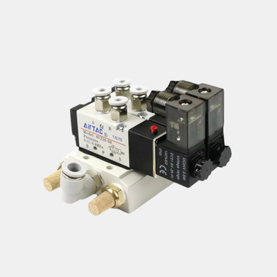 Kit de Coletor de Válvula Solenoide Airtac 4V310-08 Multi Estação 2 / 3 / 4 / 5 / 6 Posições Grupo de Válvulas Integrado Interno Para Circuito Pneumático Multicanal