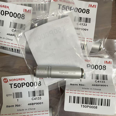 Válvula de retenção de encaixe IMI Norgren T50P0008 para tubo OD de 8 mm, baixa pressão de acionamento, válvula de verificação para sistema pneumático a vácuo