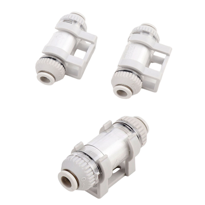 SMC ZFC76‑B‑X02 ZFC77‑B‑X02 Straight Through Pneumatic Suction Filter High Vacuum Flow Performance RoHS Compliant Multi Angle Mount Fit Unequal Port Industrial Auxiliary Vacuum Equipment Layout