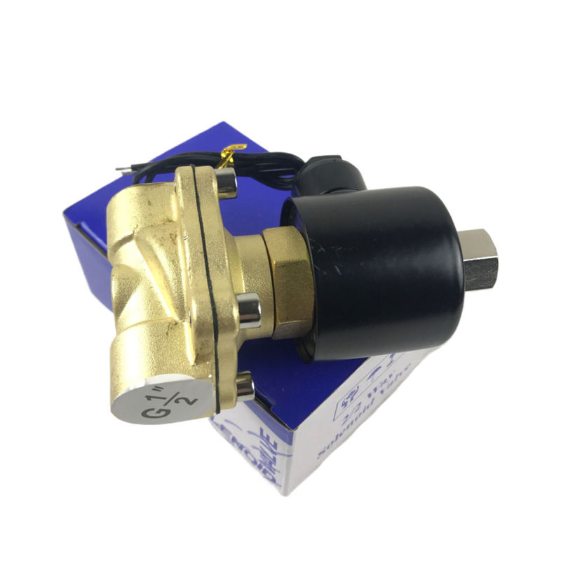 1 polegada 2W200-25 válvula de solenoide elétrica de latão normalmente fechada NPT água ar válvula de solenoide de latão NC 2 Way