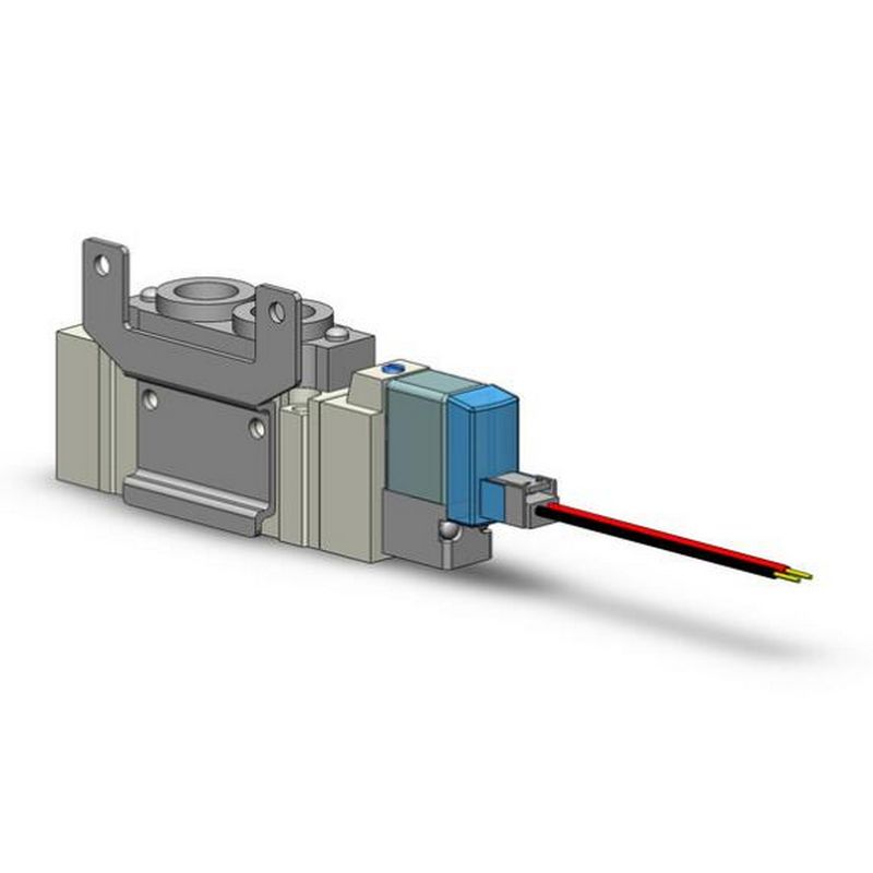 Válvulas solenoides SMC de 5 portas à prova de pó para aplicações de alimentos e bebidas