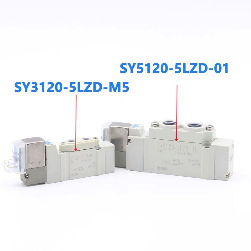 Tamanho da porta Ø6 SY3420-6LZD-C6 SMC Pneumática Solenoide Valve3 Posição Centro de escape DC12V
