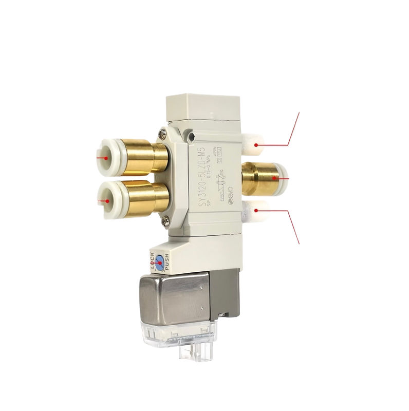 SMC SY3420-5LZD-C4 válvula de solenoide pneumática DC24V 3 posição Centro de escape Tamanho da porta Ø4