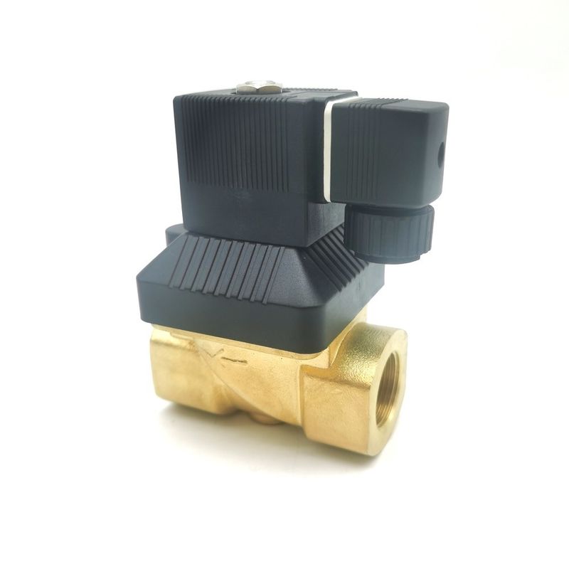 Válvula eletromagnética 00125367 6014 C Conexão de placa inferior de ação direta normalmente fechada 2.0 Flow Hole DC24V 8W Corpo da válvula de latão 0~10bar