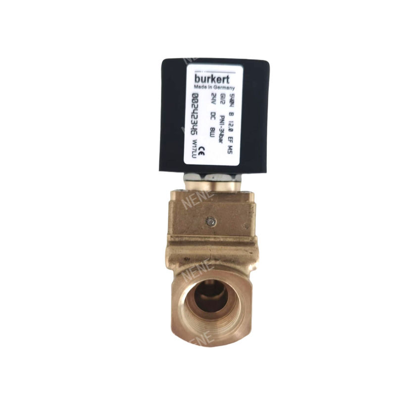 00126162 6014 D válvula de solenoide burkert de acção directa Conexão da placa inferior Normalmente aberta 2.0 Flow Hole AC24V 8W Corpo da válvula de latão 0~10bar