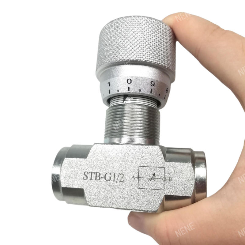 Válvula de aceleração STB-G1/2 Válvula de regulação de fluxo resistente à alta pressão STB Válvula de aceleração hidráulica