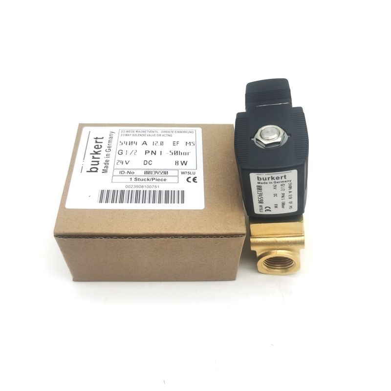 Burkert 00132865 AC24V válvula de solenoide de ação direta G1/8 6014 C normalmente fechado 0 ~ 25bar 3/2 Way Corpo de latão