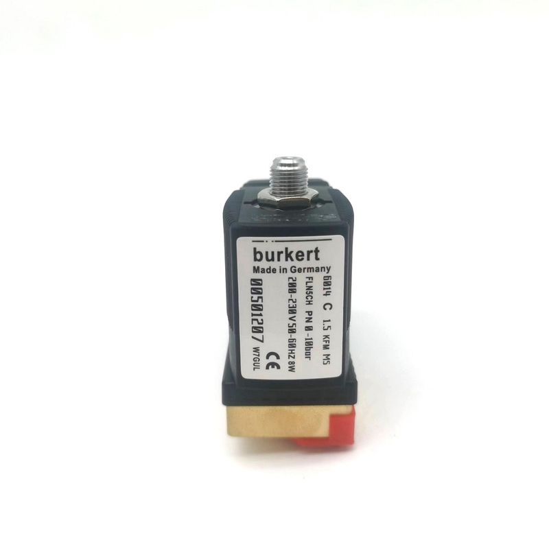00134240 BURKERT 6013 Tipo de Ação Direta G1/8 polegada 2/2 Normalmente Fechado 2.5 Flow Hole FKM Corpo de válvula de latão selado 24VDC 8W 0~10bar