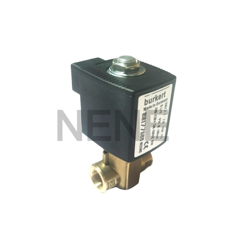 Burkert Solenoide 6013 Tipo de Ação Direta 00134243 2/2 Normalmente Fechado G1/8 polegada 2.5 Flow Hole FKM Seal 220VAC 8W 0~16bar