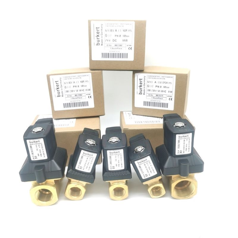 Válvula Solenoide Burkert FKM Selo 00126091 24VDC 8W 0~6bar 6013 Tipo de Ação Direta G1/8 Inch 2/2 Normalmente Fechado 3.0 Flow Hole