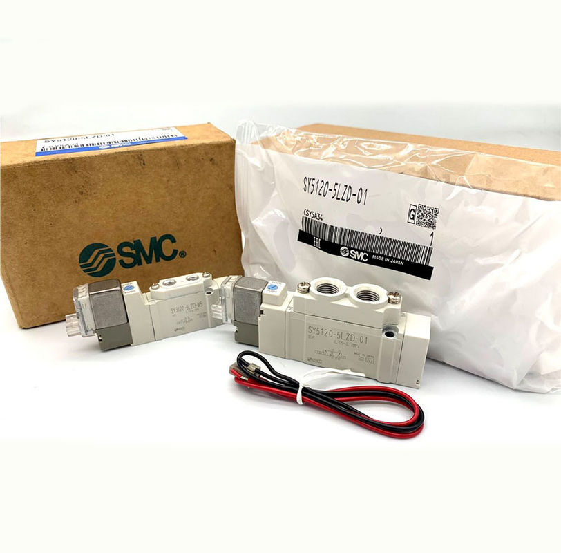 5 portas SMC válvulas solenoides vedação macia SY5220-6LZD-01 SY5220-5LZD-C6 SY5220-5LZD