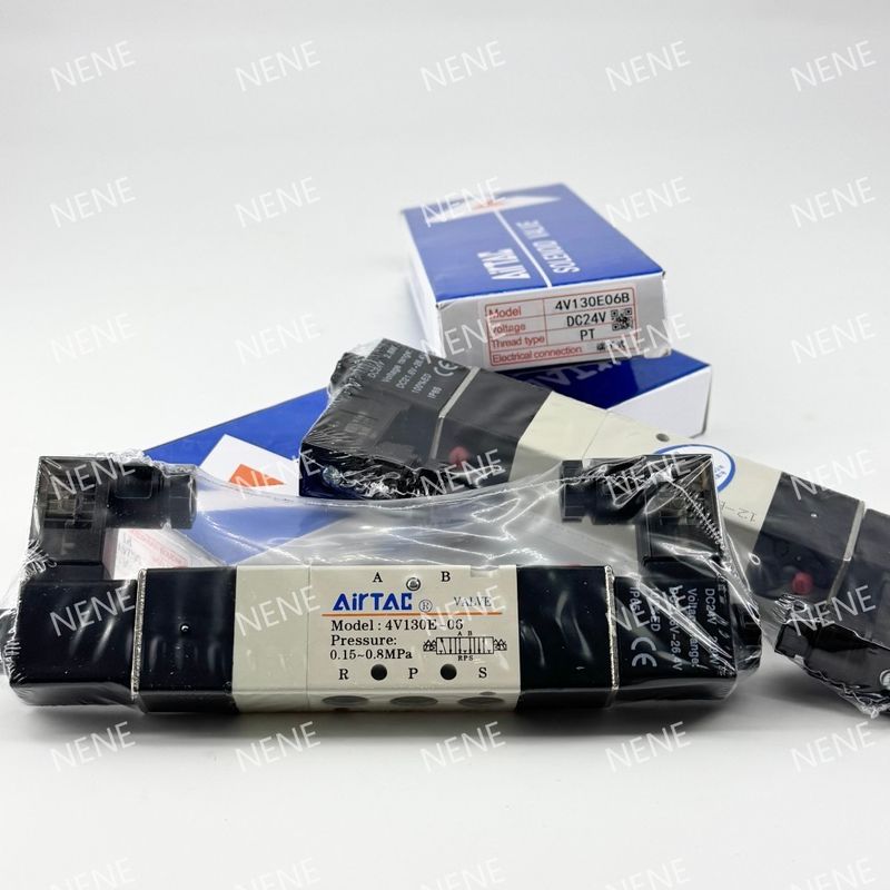 AIRTAC 4V230C-06 Material do corpo de liga de alumínio válvula eletromagnética 24VDC 220V para aplicações de alta pressão