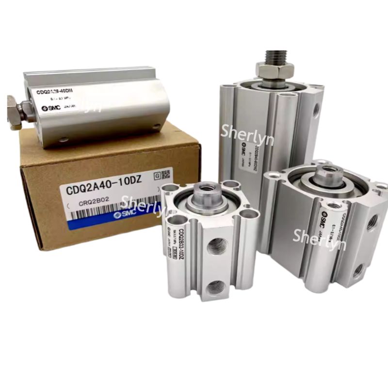 SMC CQ2A12-10D CQ2 cilindro padrão, 12 mm cilindro de perfuração, 10 mm L curso, ação do cilindro de dupla ação, tocada em ambas as extremidades de montagem