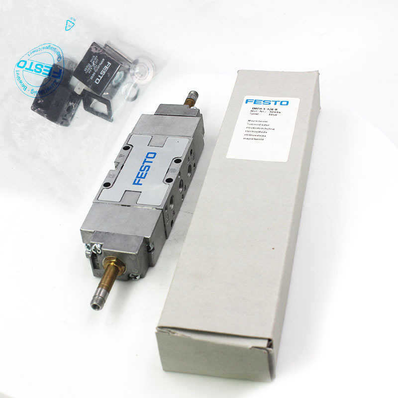 JMFH-5-1/8-B Válvula Solenoide Festo 30486 Tiger 2000, 5/2, solenoide duplo vendido separadamente, G1/8, piloto interno
