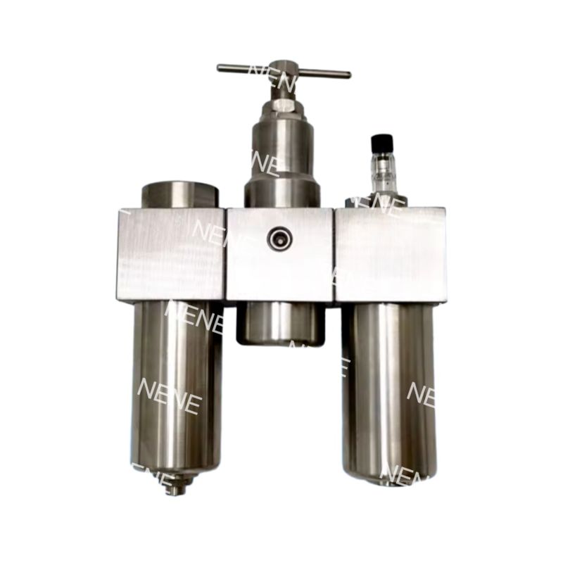 SFSRSL200 Triple Set de aço inoxidável SUS316 Regulador de filtros pneumáticos lubrificador G1/4 Regulação de pressão