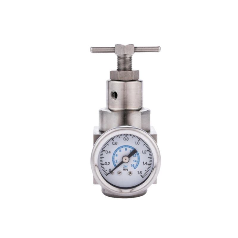 SR400 3/8” 1/2” Filtro Regulador Lubrificador Pneumático Rosca de Aço Inoxidável Válvula Reguladora de Pressão