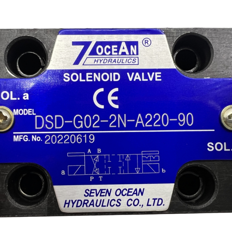 Válvula Solenoide Pneumática 7 OCEAN DSD-G02-2N-A220-90 AC220 Válvula de Controle Direcional de Tensão