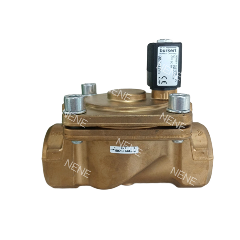 Válvula solenóide Burkert 00221851 6281 G3/4 2/2 Normalmente Fechada 20.0 Orifício de Fluxo NBR Vedada Corpo em Latão AC24V 8W