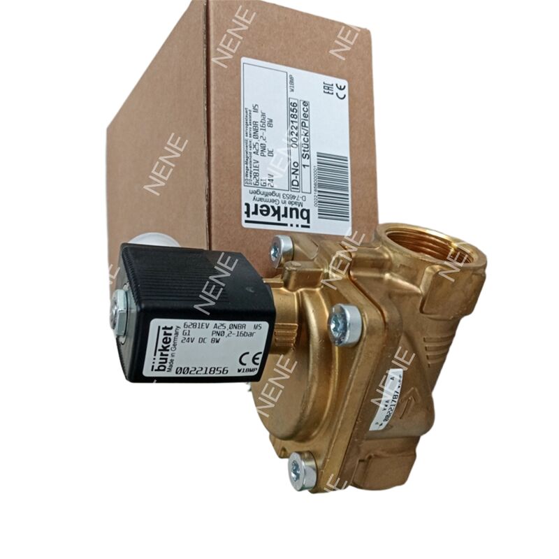 Solenoide de corpo de latão 6281 G1/4 2/2 Normalmente fechado 00322506 Com controle manual 10.0 Flow Hole NBR Seal BURKERT AC24V 8W 0.2-16bar -10~+80 °C
