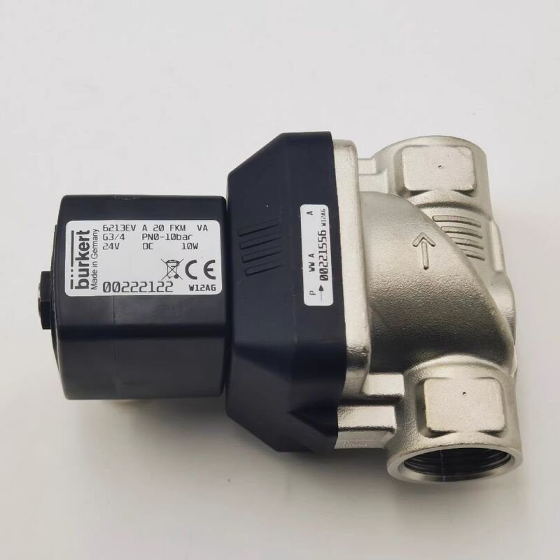 BURKERT 00222122 00222123 00222125 6213EV A 20 FKM VA G3/4 PN0-10bar Válvula solenóide de aço inoxidável