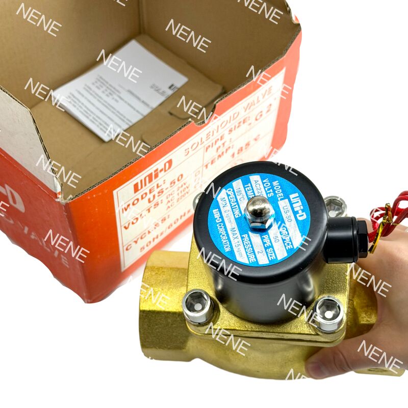 Válvula Solenoide Pneumática US-50 UNID Latão 2" ORIFÍCIO 50 mm 2 Polegadas -5°C ~ 185°C