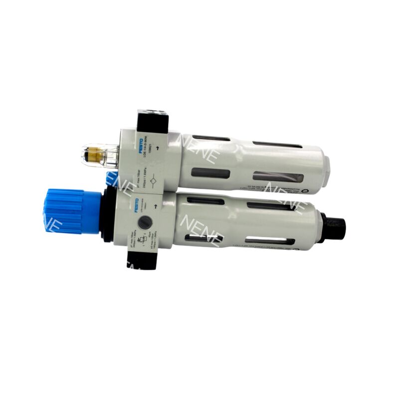 Festo FRC-1/4-D-7-MINI-MPA 8002337 liga de zinco FRL 1300L/min G1/4 drenagem manual 40μm 0,5-7bar com medidor MPA