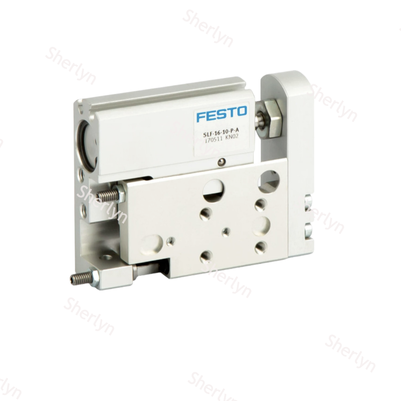 Actuador deslizante de longo curso recíproco estável FESTO SLF-10-40-P-A 170509 10×40mm Componente pneumático de alumínio plano para equipamentos de transferência de placa de PCB