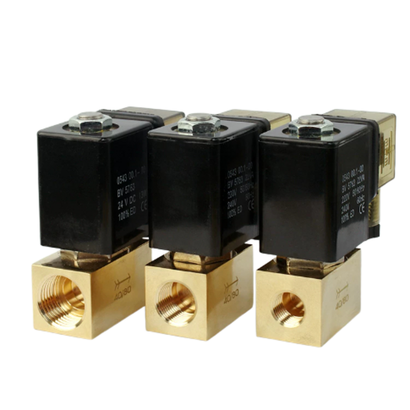 JT22-02 válvula de solenoide pneumática de latão de 2 vias normalmente fechada Faixa de temperatura de 30 a 120 °C Ideal para sistemas de controlo de fluidos