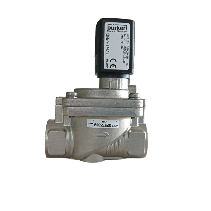 2 vias de abertura normal válvula de solenoide pneumática com temperatura de 0°C a 120°C FKM e tamanhos de orifícios 20mm para operação 00221971