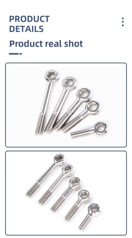 M12 * 40 M12 M12 * 90 Aço inoxidável 304 Parafuso oscilante de meia rosca Parafuso oscilante de aço inoxidável Hardware de fixação resistente à corrosão para serviços pesados