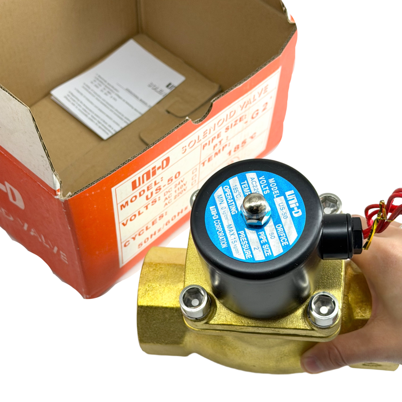Válvula solenoide certificada US-50 CE desenvolvida para aplicações de óleo que oferecem desempenho e durabilidade consistentes