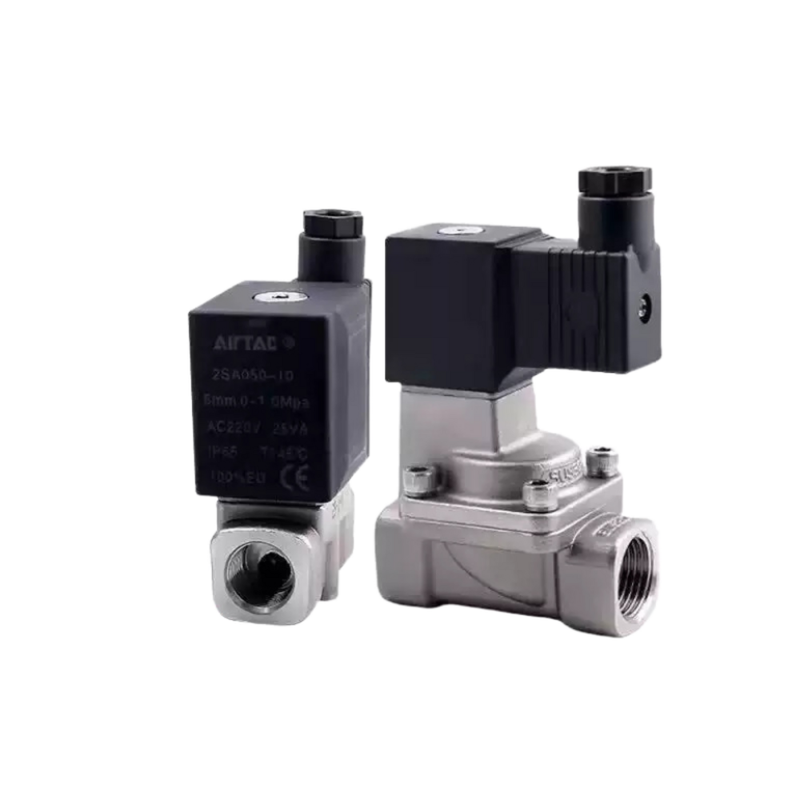 Válvula solenoide pneumática de pistão de elevação direta, meio de óleo 24VDC, ideal para integração de equipamentos hidráulicos e pneumáticos
